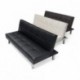 Sofá cama de 3 plazas apertura clic-clac KOHTAO tapizado en polipiel de 176 cm
