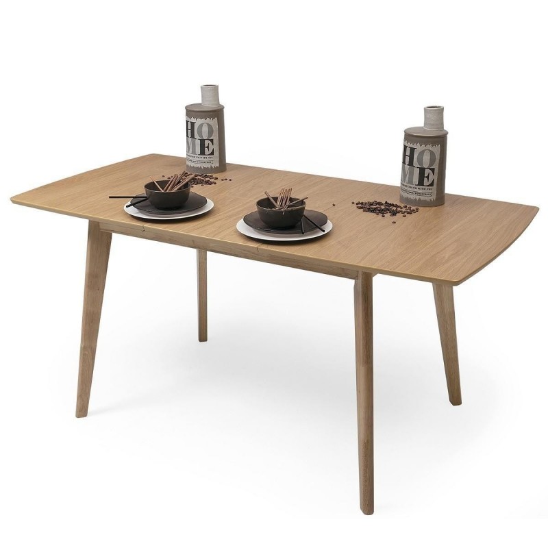 MESA COMEDOR REDONDA EXTENSIBLE ROBLE RAN