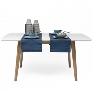 Conjunto de comedor de diseño nórdico MELAKA mesa extensible y 4 sillas