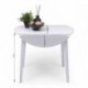 Conjunto de comedor DALLAS WHITE mesa de comedor redonda extensible y 2 sillas de comedor