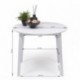 Conjunto de comedor DALLAS WHITE mesa de comedor redonda extensible y 2 sillas de comedor