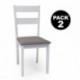 Conjunto de comedor DALLAS WHITE mesa de comedor redonda extensible y 2 sillas de comedor