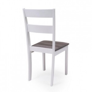 Conjunto de comedor DALLAS WHITE mesa de comedor redonda 90x55 extensible y 2 sillas de comedor