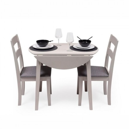 Conjunto de comedor de diseño nórdico MELAKA mesa extensible y 4 silla