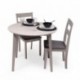 Conjunto de comedor DALLAS GREY mesa de comedor redonda extensible y 2 sillas de comedor