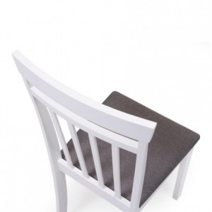 Conjunto de comedor KANSAS WHITE mesa de 112x72 cm. y 4 sillas de comedor color blanco