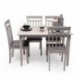 Conjunto de comedor KANSAS GRAY mesa y 4 sillas de comedor color gris