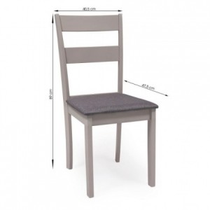 Conjunto de comedor KANSAS & DALLAS GRAY mesa 112x72 cm. y 4 sillas de comedor color gris
