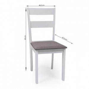Conjunto de comedor KANSAS & DALLAS WHITE mesa y 4 sillas de comedor color blanco