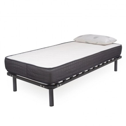 Pack Ahorro Cama Completa BASIC V21 - Colchón viscoelástico ROLL 21+ Somier Basic KIT+Almohada de Visco ROLL