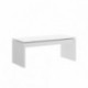 Mesa de centro elevable SLOW tablero de partículas melaminizado color blanco brillo o natural 99x60x41/53 cm