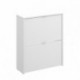 Zapatero de diseño moderno JADE tablero de partículas melaminizado color blanco brillo 61x25x76 cm