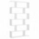 Estantería alta de diseño moderno LISA tablero de partículas melaminizado color blanco brillo, natural o cemento 80x25x190 cm