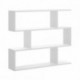 Estantería baja de diseño moderno LISA tablero de partículas melaminizado color blanco brillo o natural 110x25x96 cm