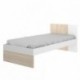 Cama juvenil de diseño moderno DINA tablero de partículas melaminizado color blanco natural 196x97x79 cm