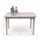Mesa de comedor o cocina KANSAS sobre de MDF y patas de madera lacada en color gris 112x74x72 cm