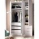 Cajonera interior de tres cajones para armarios SLIDE / ESSEN color blanco 60x60x45 cm