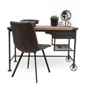 Mesa escritorio de estilo vintage SEATTLE con cajón 120x63 cm