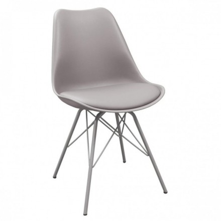 Silla de cocina o comedor ANDY HARD asiento polipropileno y patas de metal