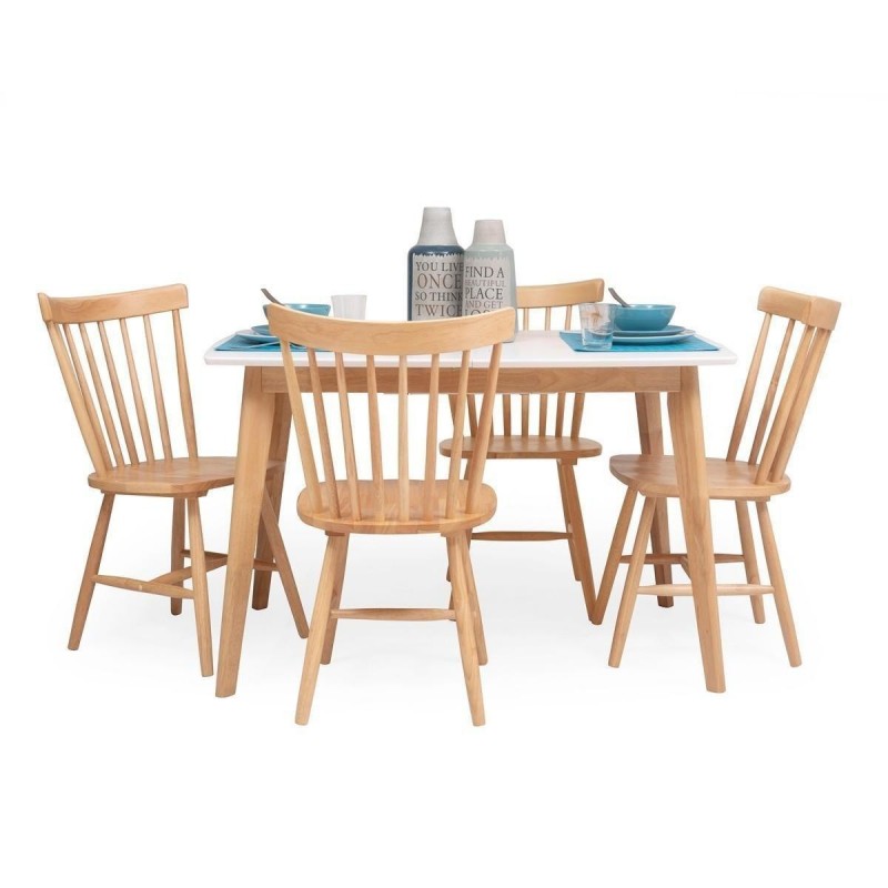 MESA COMEDOR REDONDA EXTENSIBLE ROBLE RAN