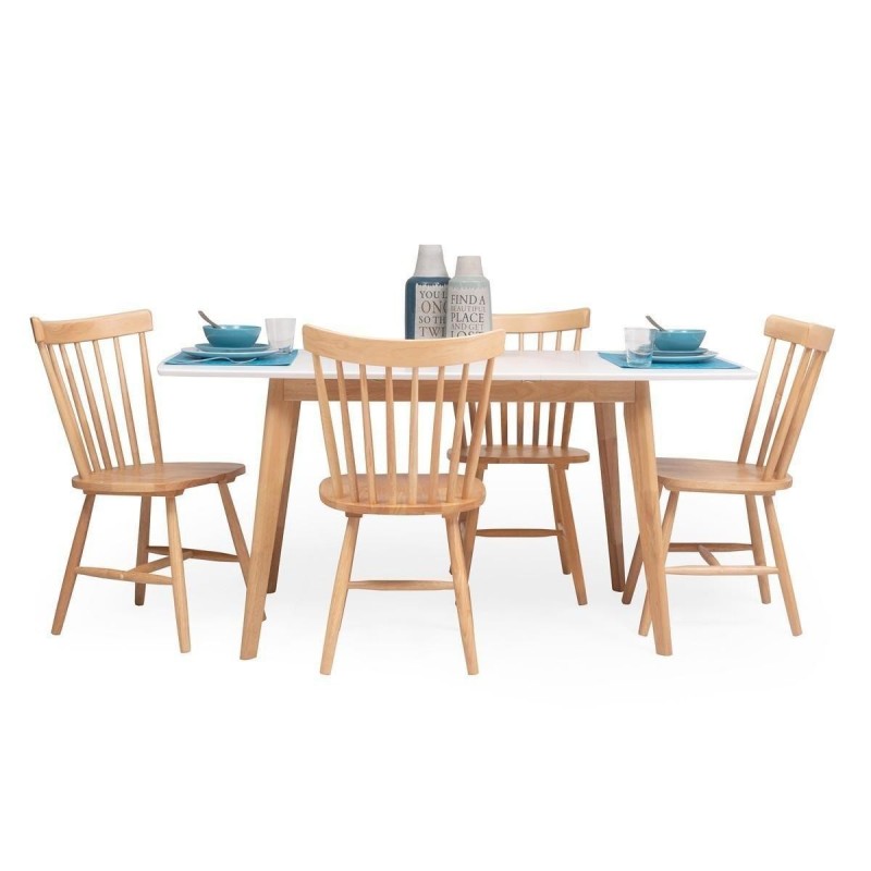 Conjunto de comedor DALLAS GREY mesa de comedor redonda extensible y 2