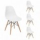 Conjunto de comedor TOWER 100. Mesa redonda de 100 cm y 4 sillas TOWER Eames