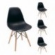 Conjunto de comedor TOWER 100. Mesa redonda de 100 cm y 4 sillas TOWER Eames