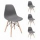 Conjunto de comedor TOWER 100. Mesa redonda de 100 cm y 4 sillas TOWER Eames