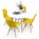 Conjunto de comedor TOWER 100. Mesa redonda de 100 cm y 4 sillas TOWER Eames