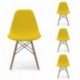 Conjunto de comedor TOWER 100. Mesa redonda de 100 cm y 4 sillas TOWER Eames