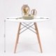 Conjunto de comedor TOWER 100. Mesa redonda de 100 cm y 4 sillas TOWER Eames