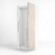 Armario juvenil de dos puertas ESTELLE tablero de partículas melaminizado color sahara y blanco mate 90x52,6x200,5 cm