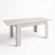 Mesa extensible BASE tablero de partículas melaminizado color blanco nordic/ madera naturale 140,4/200,4x90x76,1 cm