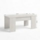 Mesa de centro elevable LOVE tablero de partículas melaminizado color blanco nordic o madera naturale 100x50x45 cm