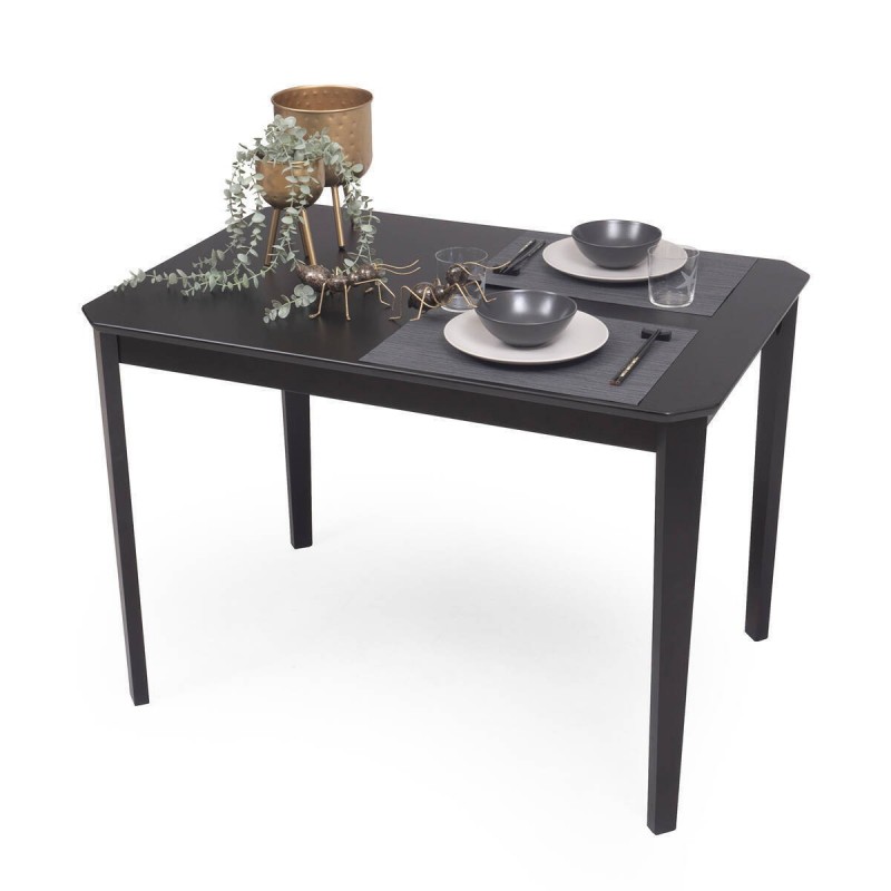 Mesa De Comedor Tablero De Mdf Madera Oscura 160 X 80 Cm 4 Plazas Patas De  Metal Negro Industrial Moderno Saritas - Madera Oscura con Ofertas en  Carrefour