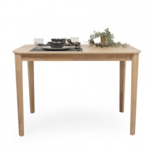 Mesa de comedor o cocina GOLF madera y MDF color blanco, negro o madera milán natural