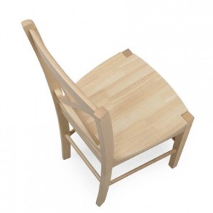 Silla de comedor GOLF de madera. Asiento madera y respaldo ASPA con pala curva.Medidas: Ancho 40 cm Fondo 44 cm Alto 85 cm Altur