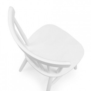 Silla de comedor o cocina de inspiración colonial VICKY color blanco o madera natural