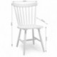 Pack de 4 sillas de comedor o cocina de inspiración colonial VICKY color blanco, negro o madera natural