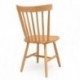 Pack de 4 sillas de comedor o cocina de inspiración colonial VICKY color blanco o madera natural