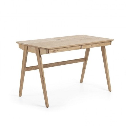 Mesa de escritorio de diseño nórdico JAKE madera de fresno 120x70 cm