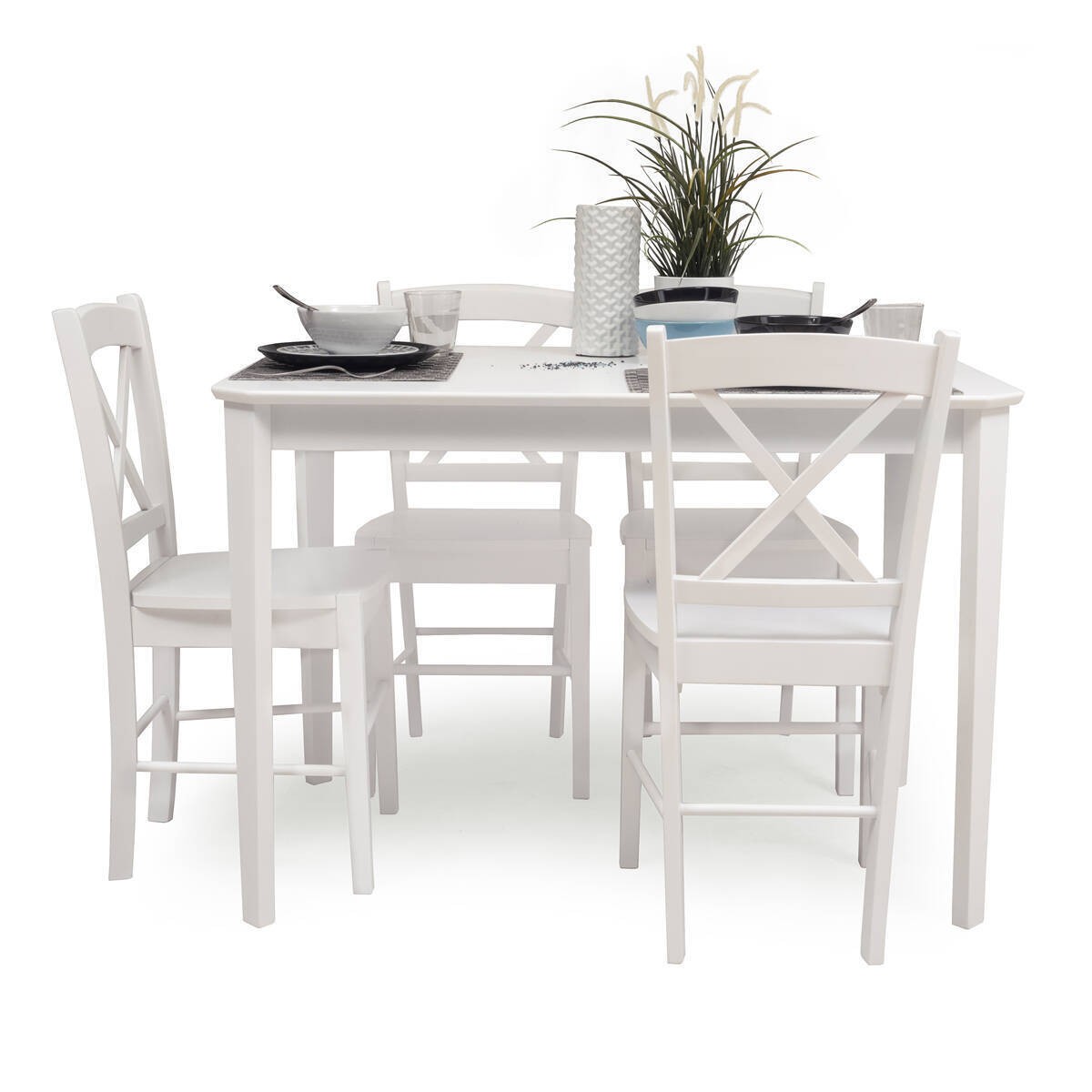 Pack de 4 sillas de comedor o cocina GOLF estructura de madera color blanco,  negro o madera milán natural - Centro Mueble Online