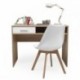 Mesa escritorio juvenil KENTO tablero de partículas melaminizado color cambrián y blanco 100x59x76 cm