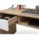 Mesa escritorio juvenil KENTO tablero de partículas melaminizado color cambrián y blanco 100x59x76 cm