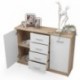 Mueble aparador de comedor KENTO color cambrián y blanco 118,5x34x84 cm