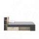 Cama juvenil de diseño moderno LANKA tablero de partículas melaminizado color blanco o natural/grafito 217x100x95 cm