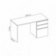 Mesa escritorio SHIRO tablero de partículas melaminizado color blanco brillo 139x60x75 cm