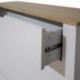 Zapatero de diseño moderno TIVOLI color blanco y madera de 78x24x140 cm
