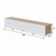 Mueble de TV de diseño moderno de pared KAWAY tablero de partículas melaminizado color blanco artik y roble nodi 180x34,5x28 cm