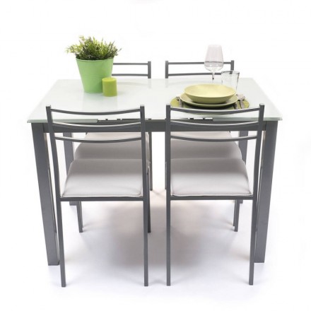 Conjunto de cocina PARIS mesa extensible con 4 sillas